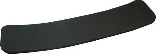 Schwarze Dämmung mit gewölbter Form, möglicherweise für Verdampfer oder Verflüssiger, angefertigt von Wolf.